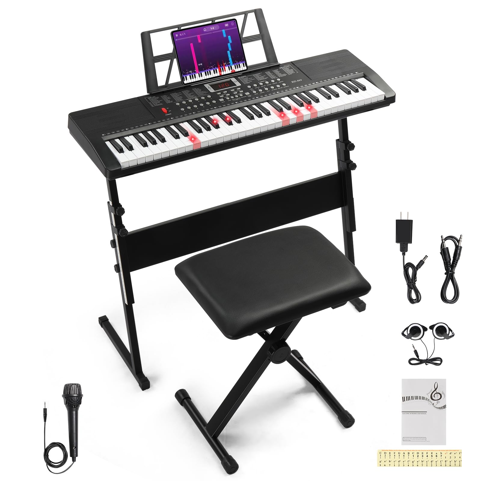 Amazon.com: Ktaxon 61 Key Keyboard Piano with 200 Timbres, 200